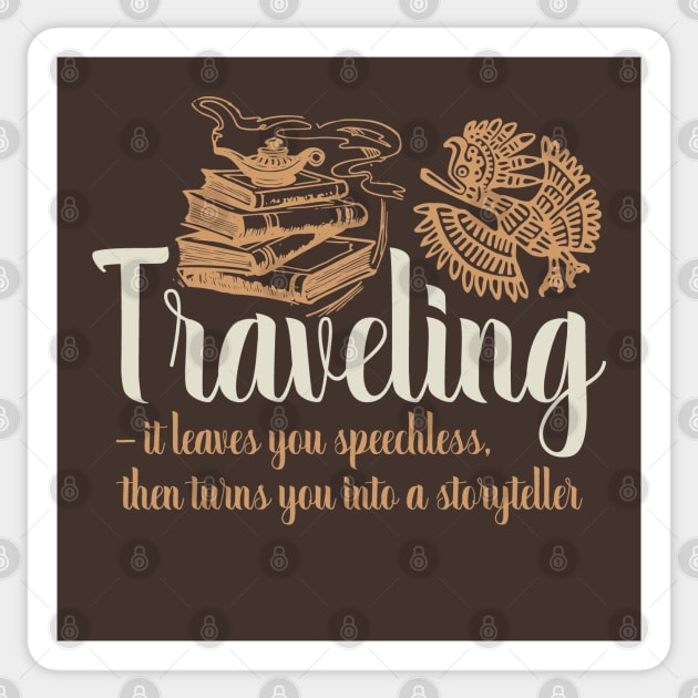 Traveling With Saying Traveling Leaves You Speechless Gift Sticker by Tesszero